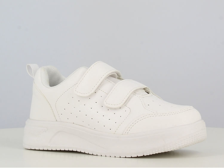 Picture of B881510- UNISEX - VELCRO LIGHT WEIGHT WHITE RUNNERS